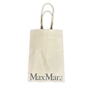 Max Mara White Gray Paper Shopping Bag